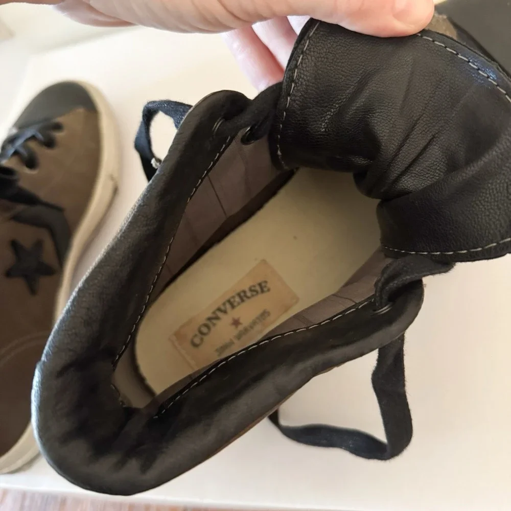 Rare Converse x John‎ Varvatos Pro Leather Hi Brown Black Chuck Taylor READ